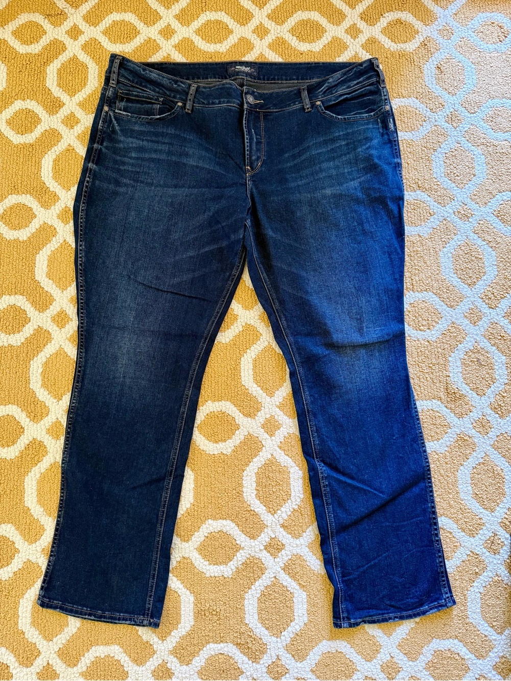 Silver Jeans Dark Blue Straight Leg Denim